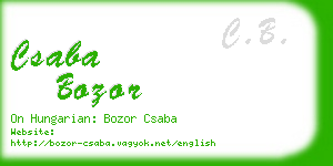 csaba bozor business card
